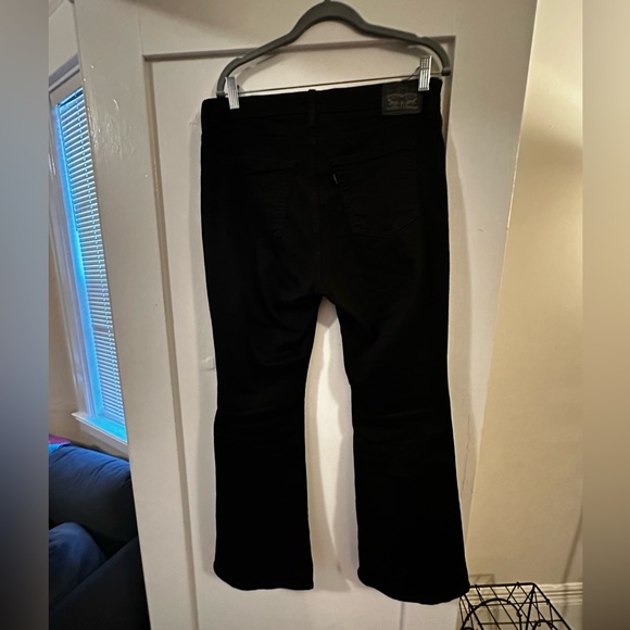 Levi's Women's 726 High Rise Flare Jeans in Soft Black - Picture 9 of 9